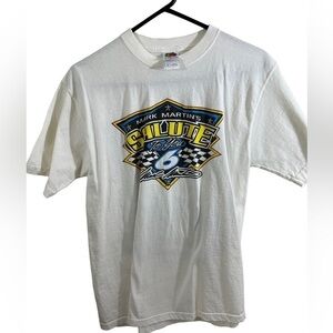 Fruit of the Loom Mark Martin Salute No 6 White T Shirt